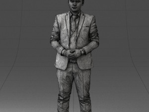000147 Businessman in Grey Suit 0709 3dp Modelo de impresión 3D