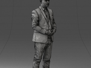 000147 Businessman in Grey Suit 0709 3dp Modelo de impresión 3D