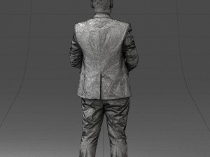 000147 Businessman in Grey Suit 0709 3dp Modelo de impresión 3D