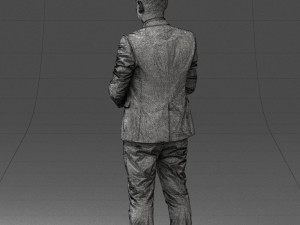000147 Businessman in Grey Suit 0709 3dp Modelo de impresión 3D