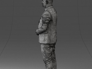 000147 Businessman in Grey Suit 0709 3dp Modelo de impresión 3D