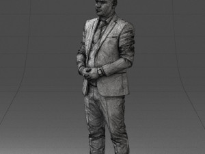 000147 Businessman in Grey Suit 0709 3dp Modelo de impresión 3D