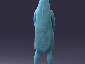 000150 Woman in Elegant White Dress 0714 3dp 3D Print Model