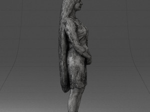 000150 Woman in Elegant White Dress 0714 3dp 3D Print Model