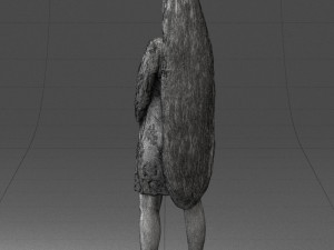 000150 Woman in Elegant White Dress 0714 3dp 3D Print Model