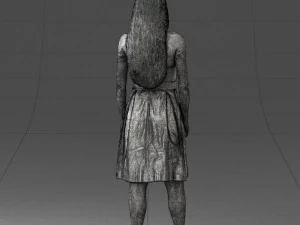 000153 Mulher em vestido de festa sem al&ccedil;as 0714 3dp Modelo de Impressão 3D