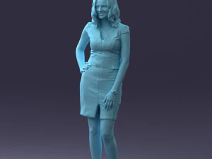 000154 Woman in Elegant Business Dress 0714 3D Model