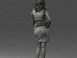 000154 Woman in Elegant Business Dress 0714 3D Model