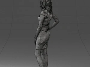000154 Woman in Elegant Business Dress 0714 3D Model