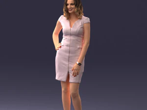 000154 Frau im eleganten Businesskleid 0714 3dp 3D Druckmodell
