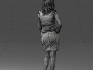 000154 Woman in Elegant Business Dress 0714 3dp 3D Print Model