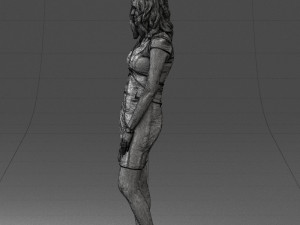 000154 Woman in Elegant Business Dress 0714 3dp 3D Print Model