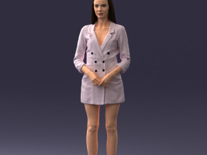 fashion woman in evening dress 0714-6 3d print ready 3D Print Model