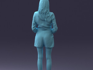 000155 Elegant Woman in White Blazer Dress 0714 3dp 3D 프린트 모델