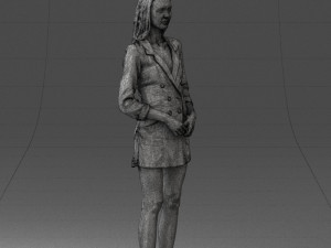 000155 Elegant Woman in White Blazer Dress 0714 3dp 3D 프린트 모델