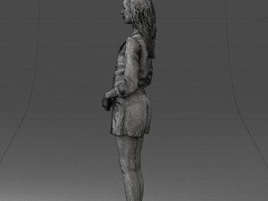 000155 Elegant Woman in White Blazer Dress 0714 3dp 3D 프린트 모델