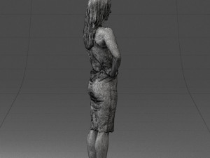 000158 Elegant Woman in White Lace Dress 0714 3dp 3D printmodel