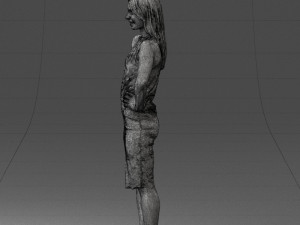 000158 Elegant Woman in White Lace Dress 0714 3dp 3D printmodel