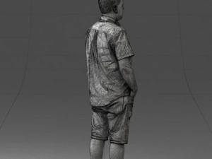000165 Standing Man in Casual Summer Clothes 0716 3dp 3D Print Model