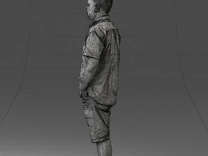 000165 Standing Man in Casual Summer Clothes 0716 3dp 3D Print Model