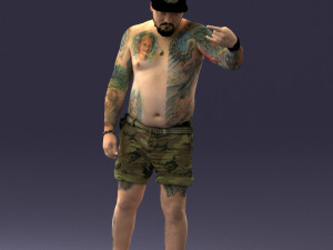 tatoo man 0824 3d print ready Modèles 3D en vedette
