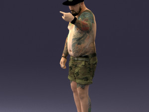 tatoo man 0824 3d print ready Modèles 3D en vedette