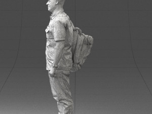 man with bag 0824-3 3D Модель