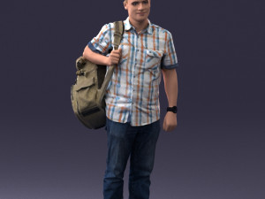 man with bag 0824-3 3d print ready 3D Print Model