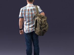 man with bag 0824-3 3d print ready 3D Print Model