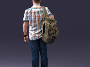 000176 Man with Backpack 0824 3dp 3D Print Model