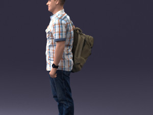 man with bag 0824-3 3d print ready 3D Print Model