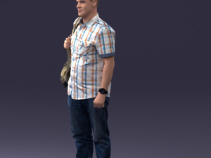man with bag 0824-3 3d print ready 3D Print Model