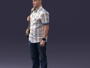 000176 Man with Backpack 0824 3dp 3D Print Model
