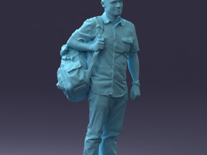 man with bag 0824-3 3d print ready 3D Print Model