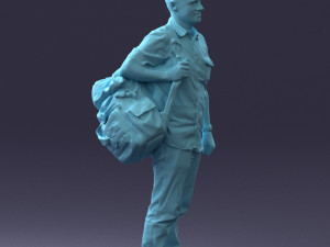 man with bag 0824-3 3d print ready 3D Print Model