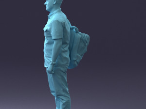 man with bag 0824-3 3d print ready 3D Print Model