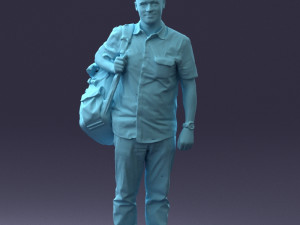 man with bag 0824-3 3d print ready 3D Print Model