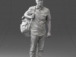 man with bag 0824-3 3d print ready 3D Print Model