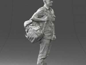 man with bag 0824-3 3d print ready 3D Print Model