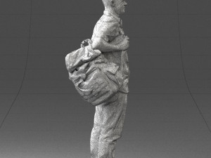 man with bag 0824-3 3d print ready 3D Print Model