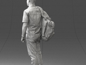 man with bag 0824-3 3d print ready 3D Print Model