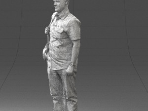 man with bag 0824-3 3d print ready 3D Print Model