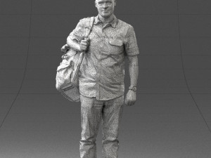 man with bag 0824-3 3d print ready 3D Print Model