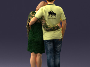 000180 Couple Standing Together 0907 3D Model