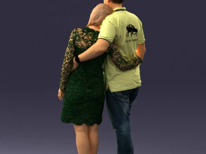 000180 Couple Standing Together 0907 3D Model