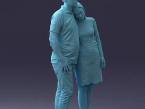 000180 Couple Standing Together 0907 3D Model
