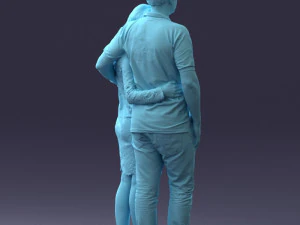 000180 Couple Standing Together 0907 3D Model