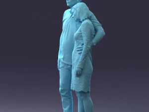 000180 Couple Standing Together 0907 3D Model