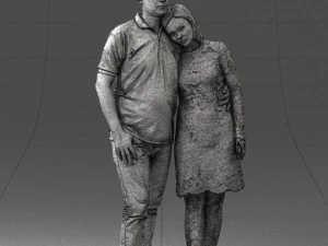 000180 Couple Standing Together 0907 3D Model