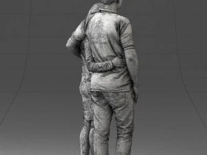 000180 Couple Standing Together 0907 3D Model